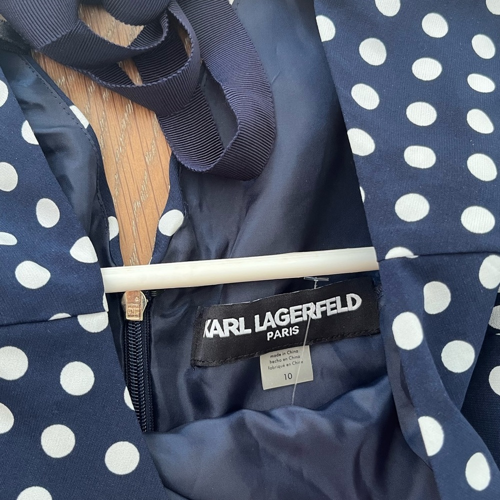 Karl lagerfeld polka dot sheath dress